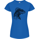 A Steampunk Iguana Lizard Reptiles Womens Petite Cut T-Shirt Royal Blue