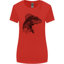 A Steampunk Iguana Lizard Reptiles Womens Wider Cut T-Shirt Red