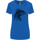 A Steampunk Iguana Lizard Reptiles Womens Wider Cut T-Shirt Royal Blue