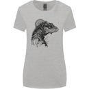A Steampunk Iguana Lizard Reptiles Womens Wider Cut T-Shirt Sports Grey