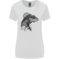 A Steampunk Iguana Lizard Reptiles Womens Wider Cut T-Shirt White