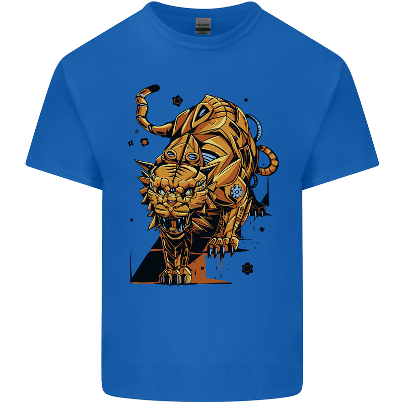 A Steampunk Lion Kids T-Shirt Childrens Royal Blue