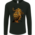 A Steampunk Lion Mens Long Sleeve T-Shirt Black