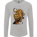 A Steampunk Lion Mens Long Sleeve T-Shirt Sports Grey