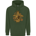 A Steampunk Penguin Childrens Kids Hoodie Forest Green
