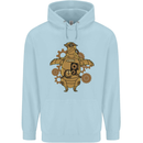 A Steampunk Penguin Childrens Kids Hoodie Light Blue