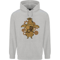 A Steampunk Penguin Childrens Kids Hoodie Sports Grey