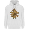 A Steampunk Penguin Childrens Kids Hoodie White