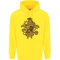 A Steampunk Penguin Childrens Kids Hoodie Yellow