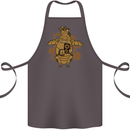 A Steampunk Penguin Cotton Apron 100% Organic Dark Grey