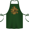 A Steampunk Penguin Cotton Apron 100% Organic Forest Green