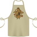 A Steampunk Penguin Cotton Apron 100% Organic Khaki