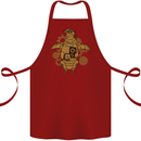 A Steampunk Penguin Cotton Apron 100% Organic Maroon