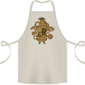 A Steampunk Penguin Cotton Apron 100% Organic Natural