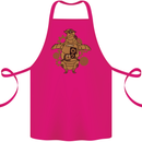 A Steampunk Penguin Cotton Apron 100% Organic Pink