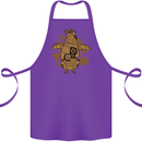 A Steampunk Penguin Cotton Apron 100% Organic Purple