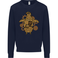 A Steampunk Penguin Kids Sweatshirt Jumper Navy Blue