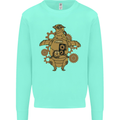 A Steampunk Penguin Kids Sweatshirt Jumper Peppermint