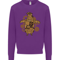 A Steampunk Penguin Kids Sweatshirt Jumper Purple