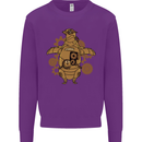 A Steampunk Penguin Kids Sweatshirt Jumper Purple
