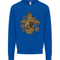 A Steampunk Penguin Kids Sweatshirt Jumper Royal Blue