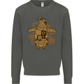A Steampunk Penguin Kids Sweatshirt Jumper Storm Grey