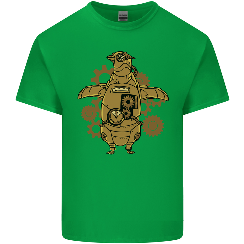 A Steampunk Penguin Kids T-Shirt Childrens Irish Green