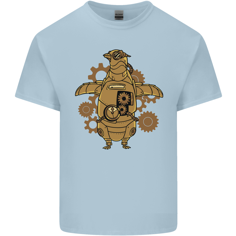 A Steampunk Penguin Kids T-Shirt Childrens Light Blue