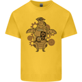 A Steampunk Penguin Kids T-Shirt Childrens Yellow