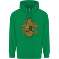 A Steampunk Penguin Mens 80% Cotton Hoodie Irish Green