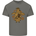 A Steampunk Penguin Mens Cotton T-Shirt Tee Top Charcoal