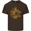 A Steampunk Penguin Mens Cotton T-Shirt Tee Top Dark Chocolate