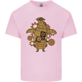 A Steampunk Penguin Mens Cotton T-Shirt Tee Top Light Pink