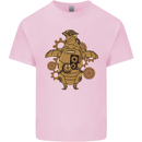 A Steampunk Penguin Mens Cotton T-Shirt Tee Top Light Pink