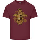 A Steampunk Penguin Mens Cotton T-Shirt Tee Top Maroon