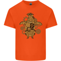 A Steampunk Penguin Mens Cotton T-Shirt Tee Top Orange