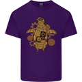 A Steampunk Penguin Mens Cotton T-Shirt Tee Top Purple
