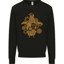 A Steampunk Penguin Mens Sweatshirt Jumper Black