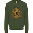 A Steampunk Penguin Mens Sweatshirt Jumper Forest Green