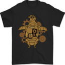 A Steampunk Penguin Mens T-Shirt 100% Cotton Black