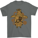 A Steampunk Penguin Mens T-Shirt 100% Cotton Charcoal