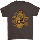 A Steampunk Penguin Mens T-Shirt 100% Cotton Dark Chocolate