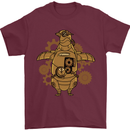 A Steampunk Penguin Mens T-Shirt 100% Cotton Maroon