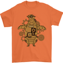 A Steampunk Penguin Mens T-Shirt 100% Cotton Orange