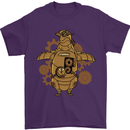 A Steampunk Penguin Mens T-Shirt 100% Cotton Purple