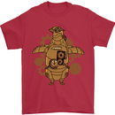 A Steampunk Penguin Mens T-Shirt 100% Cotton Red