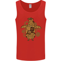 A Steampunk Penguin Mens Vest Tank Top Red