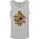 A Steampunk Penguin Mens Vest Tank Top Sports Grey