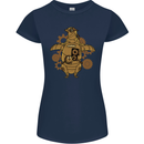 A Steampunk Penguin Womens Petite Cut T-Shirt Navy Blue