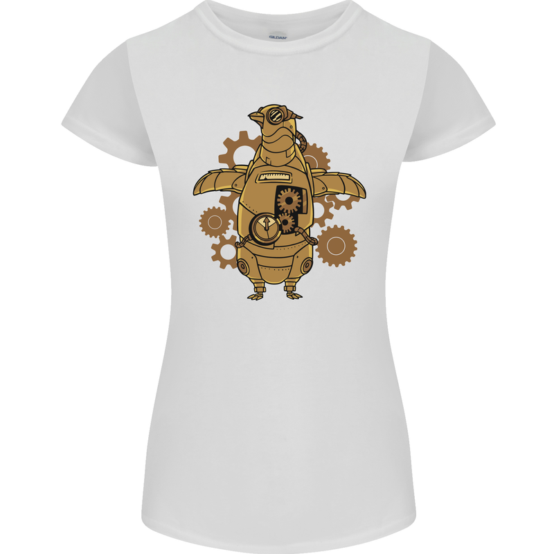 A Steampunk Penguin Womens Petite Cut T-Shirt White